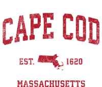 Cape Cod Massachusetts Ma Vintage Sports Crop Fleece Hoodie