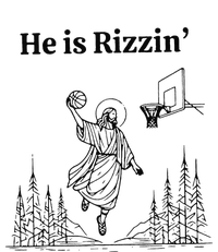 He Is Rizzin Funny Basketball Retro Christian Religious T-Shirt