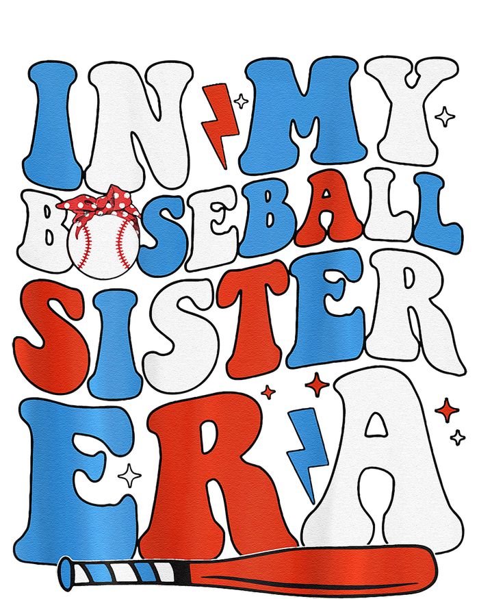 In My Baseball Sister Era Groovy Baseball Sister 2 Sided Kids Long Sleeve Shirt