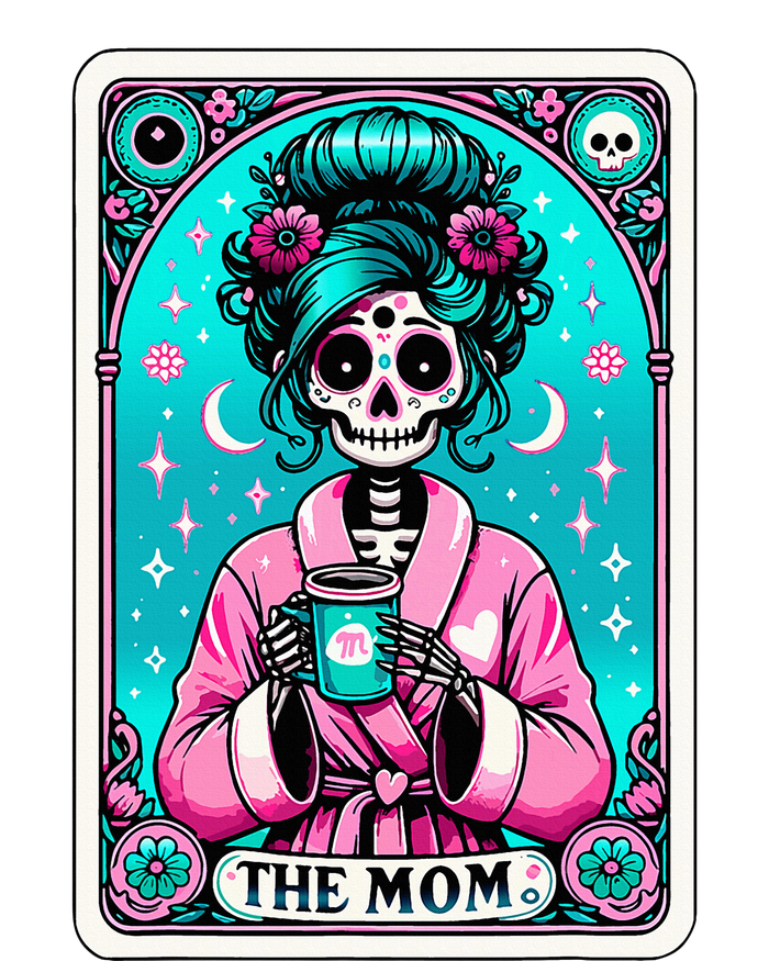 The Mom Tarot Card Skeleton Witch Mom Skull T-Shirt