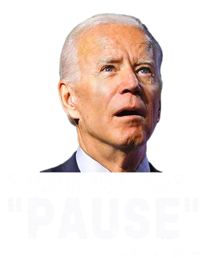 Four More Years Pause Joe Biden Funny Dry Zone Grid Polo