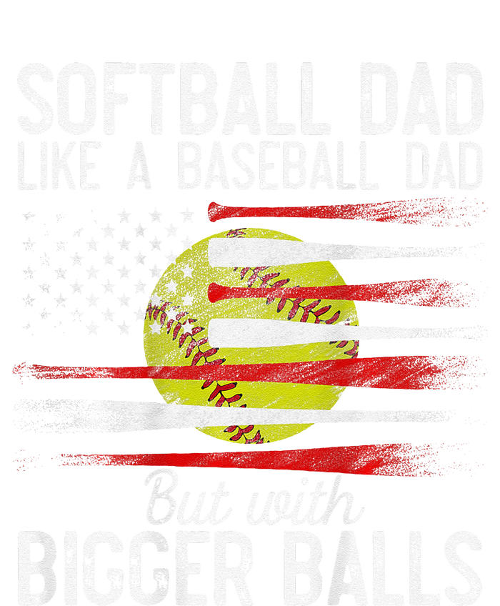 Softball Dad Like A Baseball Dad Definition On Back Tie-Dye T-Shirt