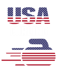 Usa Team Curling Rock Jersey Vintage Winter Sports Lovers Cool Gift Zip Tote Bag