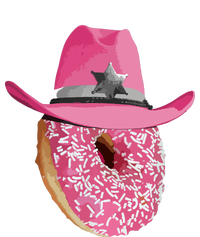 Donut Wearing Pink Cowboy Cowgirl Hat Womens California Wash Sweatshirt