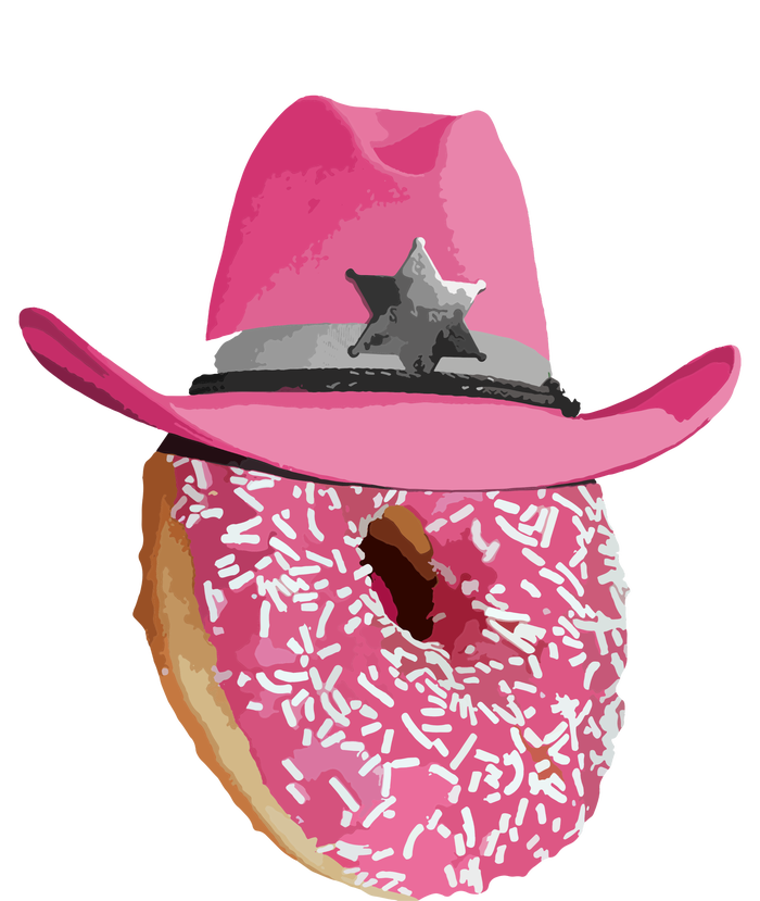 Donut Wearing Pink Cowboy Cowgirl Hat Womens California Wash Sweatshirt