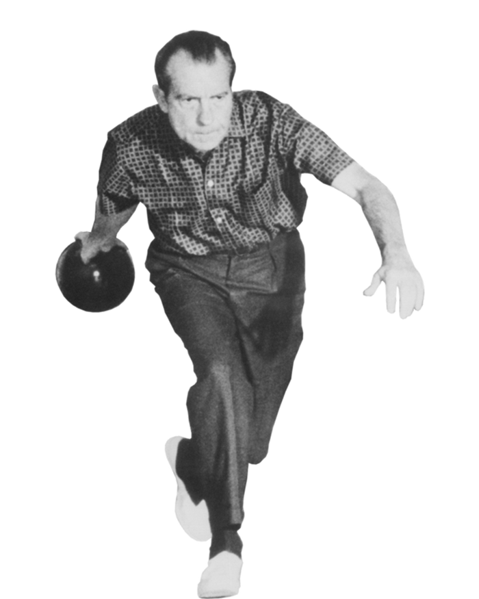 Richard Nixon Bowling Gift Poster