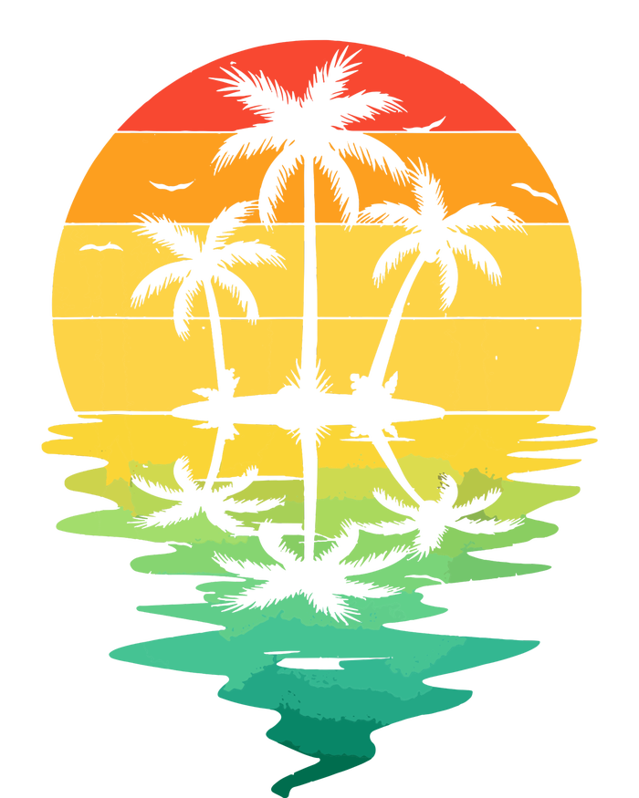 Palm Tree Silhouette Sunset Retro Vintage 70s Nature Lover Performance Sprint T-Shirt