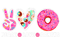 Funny Doughnut Day Donut Lover Peace Love Donuts Boy Girl Pom Pom 12in Knit Beanie