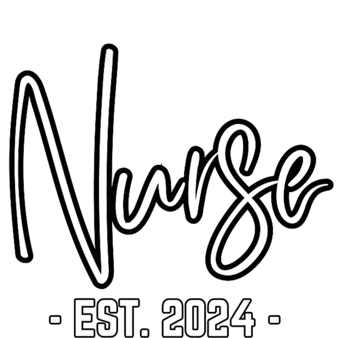 Nurse Est 2024 Rn Nursing School Graduation Graduate Student T-Shirt