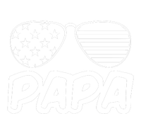 Papa Fathers Day Dad America Usa Flag Sunglasses Pom Pom 12in Knit Beanie