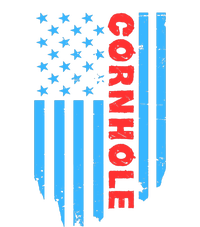 Cornhole Us Flag Bumper Sticker