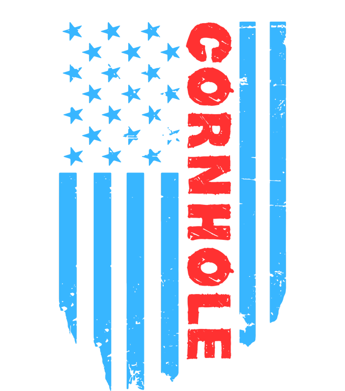 Cornhole Us Flag Bumper Sticker