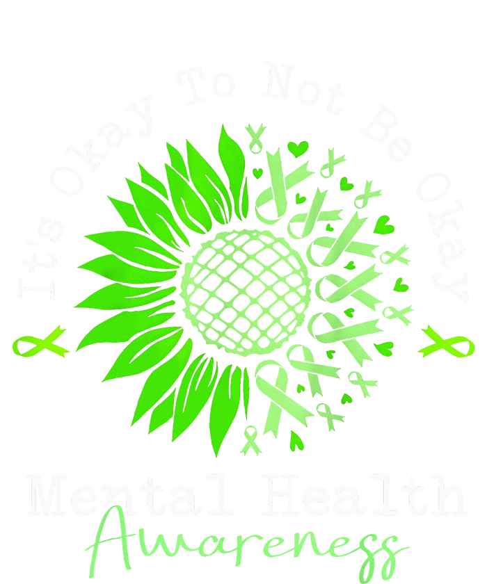 Its Okay To Not Be Okay Mental Health Awareness Green Ribbon Ladies Essential Flowy Tank