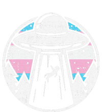 Alien Abduction Transg Pride Lgbtq Gaylien Transg Ufo Flat Bill Trucker Hat