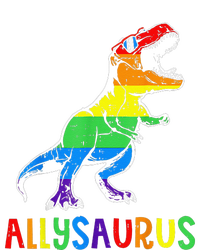 Allysaurus Lgbt Dinosaur Rainbow Flag Ally Lgbt Pride T-Shirt