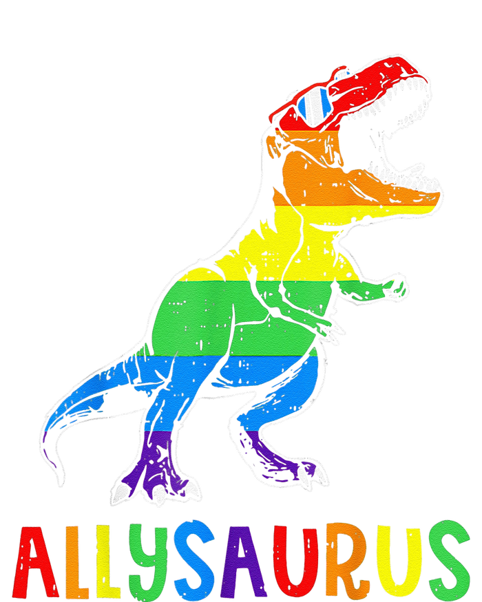 Allysaurus Lgbt Dinosaur Rainbow Flag Ally Lgbt Pride T-Shirt