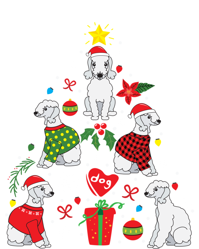 Bedlington Terrier Christmas Tree Funny Dog Mom Dad Gift 16 in Basic Backpack