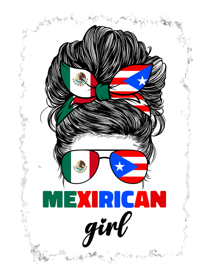 Mexirican Girl Mix Half Mexican And Puerto Rican Rico Flag Legacy Cool Fit Booney Bucket Hat