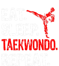 Eat Sleep Taekwondo Repeat Taekwondo Player Funny Womens Funnel Neck Pullover Hood