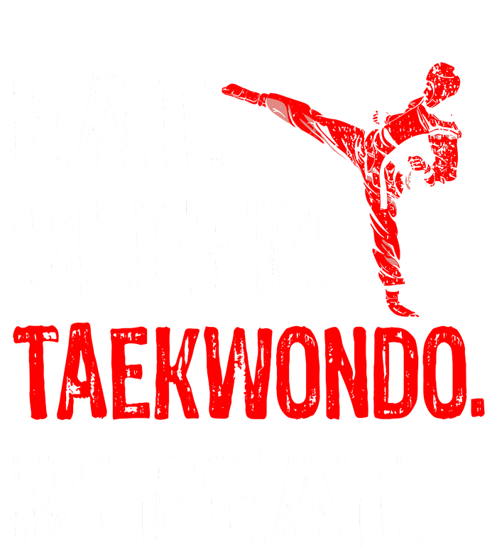 Eat Sleep Taekwondo Repeat Taekwondo Player Funny Womens Funnel Neck Pullover Hood