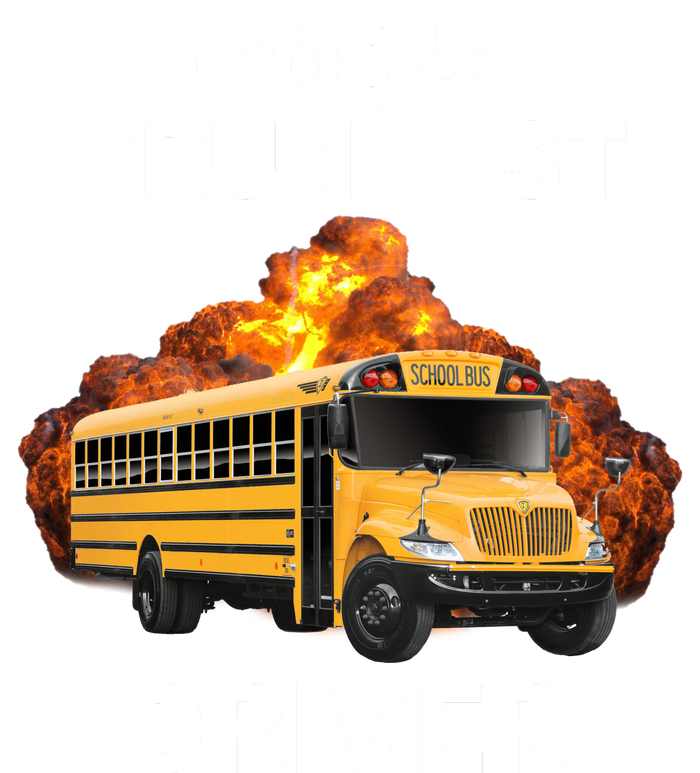 Gods Drunkest Driver Funny School Bus Ladies Essential Tank