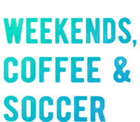 Weekends Coffee And Soccer Sports Fan Dad Soccer Mom Gift Stripe Pom Pom Beanie