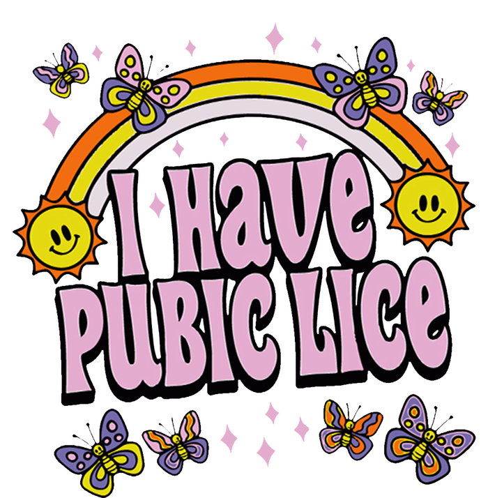 I Have Pubic Lice Funny Sarcastic Rainbow Short Acrylic Beanie