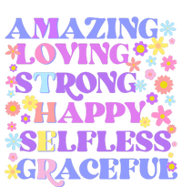 Retro Mother Day Amazing Loving Strong Happy Selfless Graceful Women's Racerback Tank