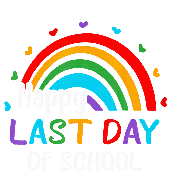 Rainbow Happy Last Day Of School End Of Year Teacher Summer Valucap Bio-Washed Visor