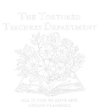 The Tortured Teachers Department Funny Teacher All Is Fair Women's Crop Top Tee