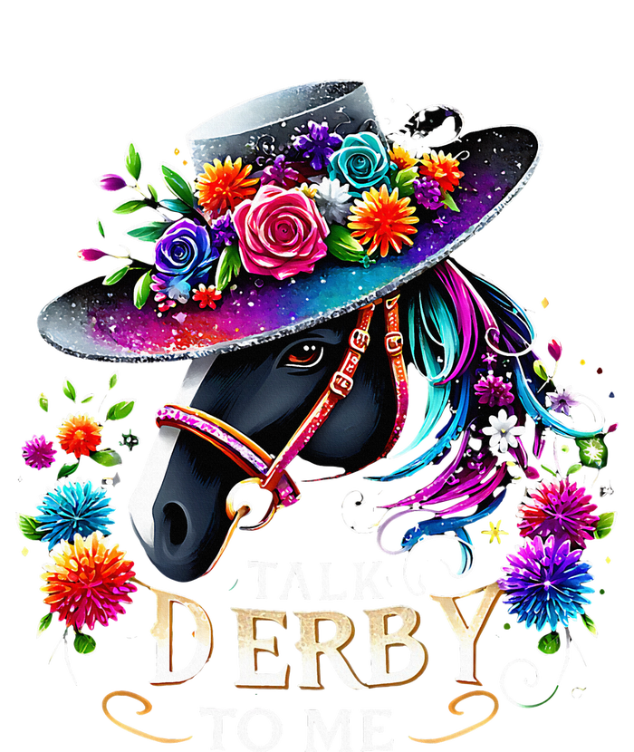 Talk Derby To Me Funny Derby Day 2024 Horse Womens CVC Long Sleeve Shirt