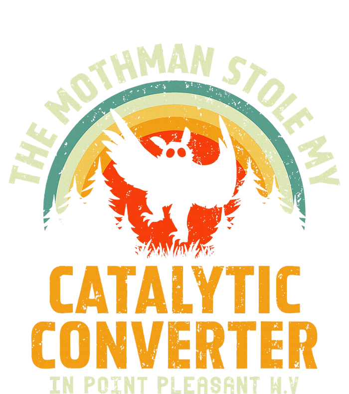 Funny Mothman Stole My Catalytic Converter Mothman Cryptid Tall Long Sleeve T-Shirt