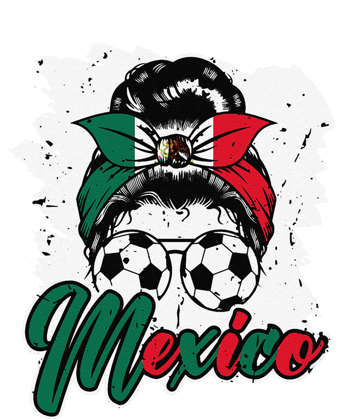 Soccer Mexico Messy Bun Mexican Flag Football Girl Tote Bag