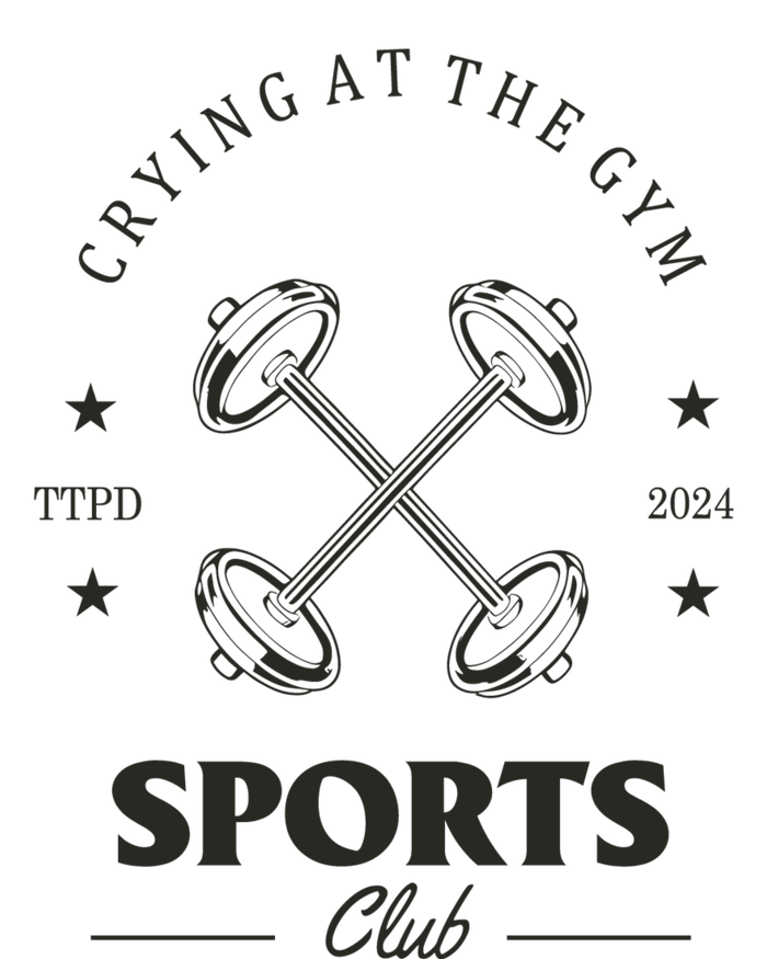 Crying At The Gym Sports Club Ttpd Women's Racerback Cropped Tank