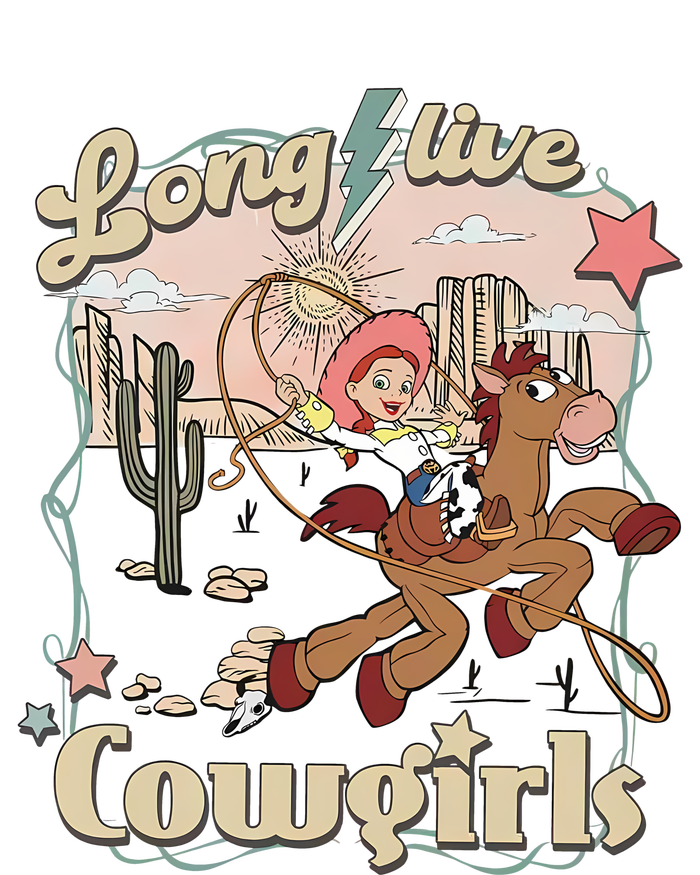 Long Live Cowgirls Funny Cute Western Girl Dry Zone Grid Polo