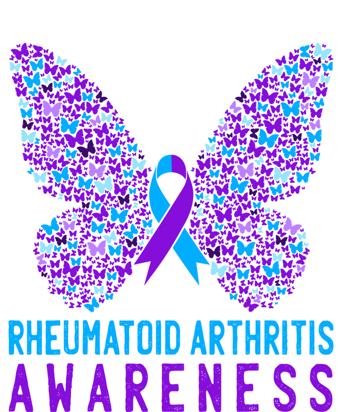 Butterfly Rheumatoid Arthritis Awareness Ra Ribbon Support T-Shirt