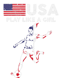 Usa Play Like A Girl Soccer Football Usa Flag Legacy Cool Fit Booney Bucket Hat