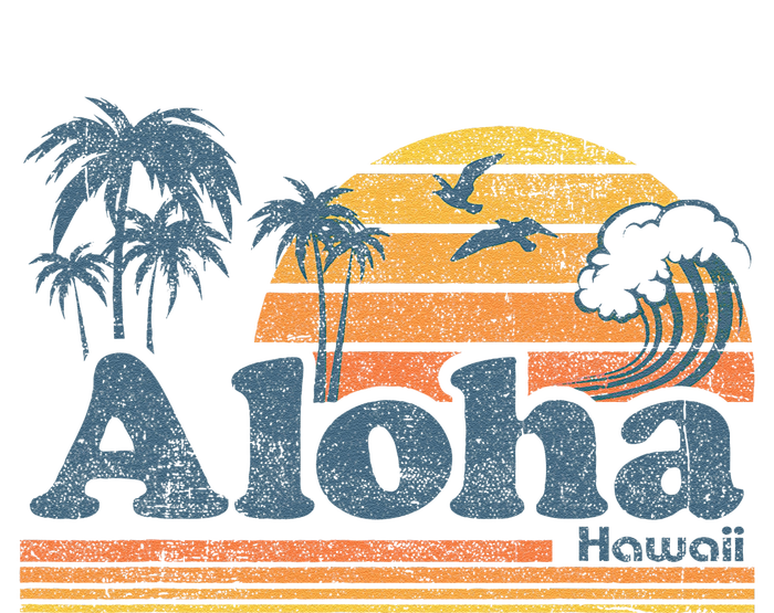 Aloha Hawaii Vintage Beach Summer Surfing 70s Retro Hawaiian Cooling Performance Long Sleeve Crew