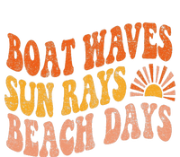 Boat Waves Sun Rays Beach Days Cute Retro Summer Vacation 7-Panel Snapback Hat