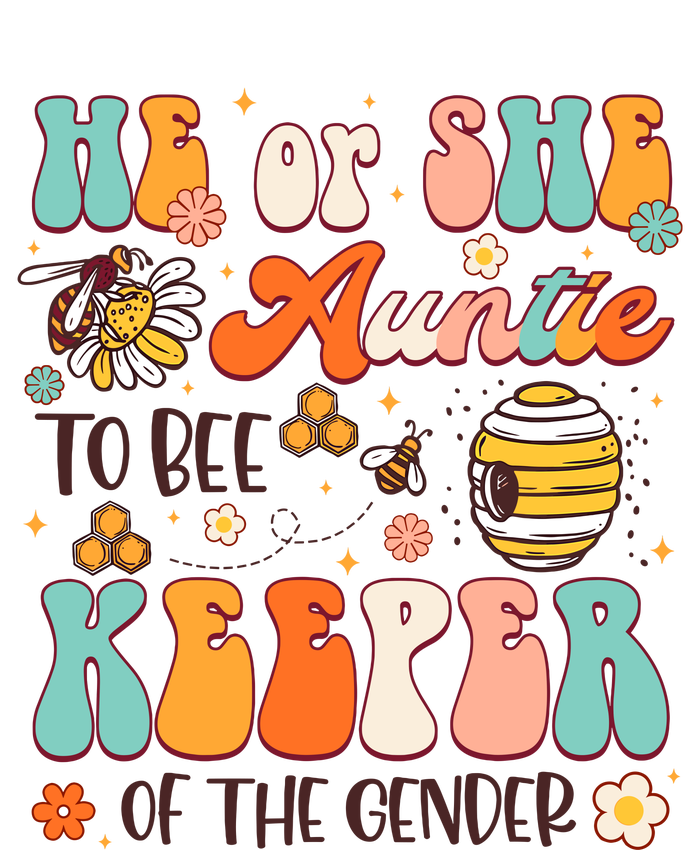 He Or She Auntie To Bee Keeper Of The Gender Reveal Groovy Coaster