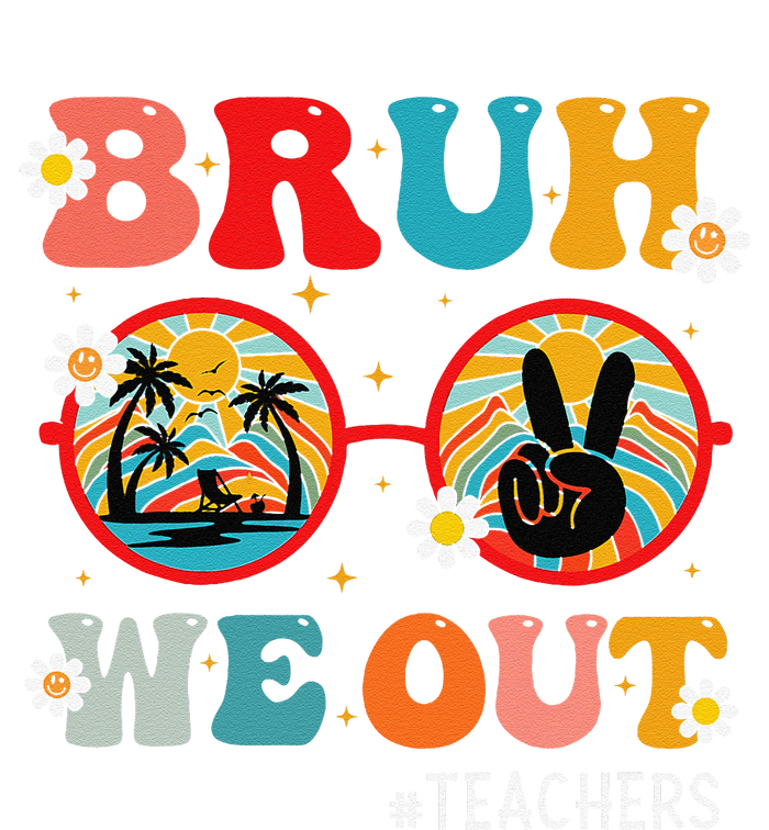 Bruh We Out Teachers Cute End Of School Year Teachers Summer Sustainable Knit Beanie