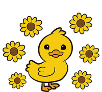 Cute Duck Summer Sunflower Kawaii Duck Urban Pullover Hoodie