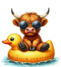 Cute Highland Cow Duck Pool Float Summer Vibes Swimming T-Shirt