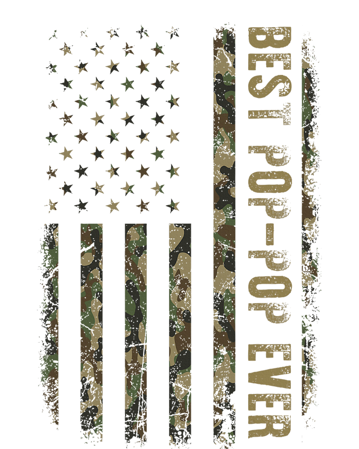 Best Pop Pop Ever Camouflage American Flag FatherS Day T-Shirt