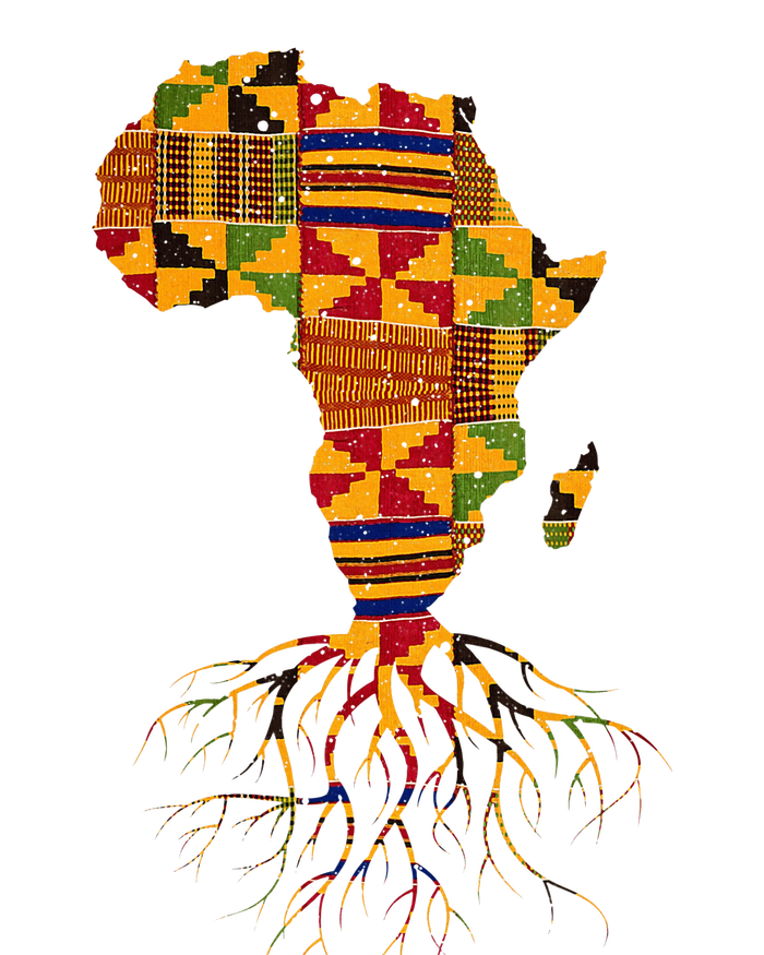 Cool Africa Map Traditional Kente Cloth African Roots T-Shirt