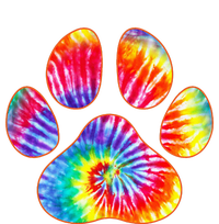 Cute Tie Dye Paw Print Pet Owner Paw Print Tie Dye Dog Lover T-Shirt