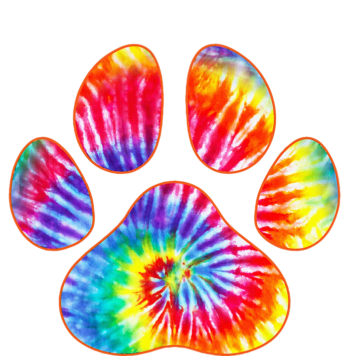 Cute Tie Dye Paw Print Pet Owner Paw Print Tie Dye Dog Lover T-Shirt