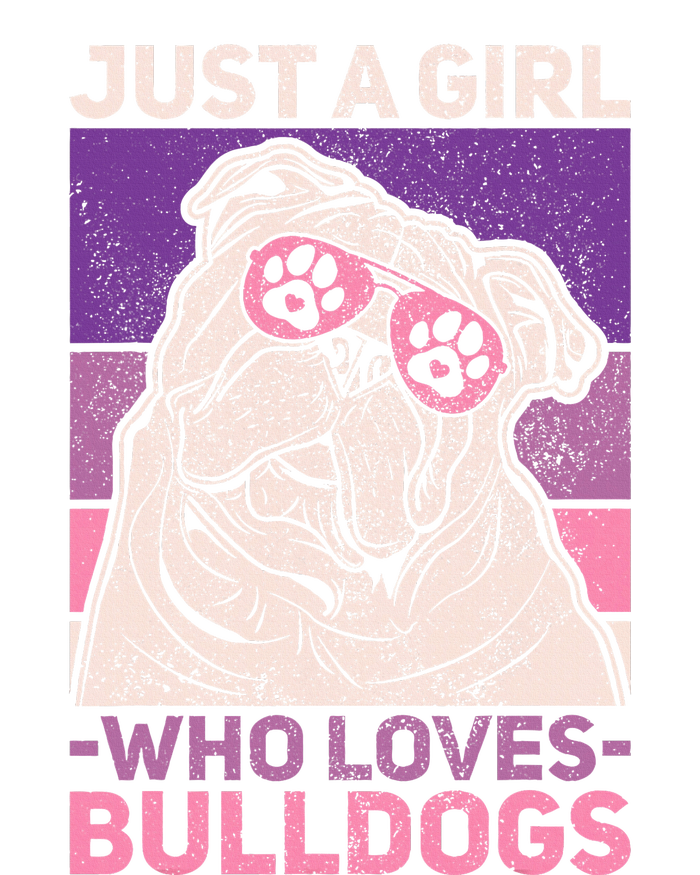 Dog Lover Owner Pet Animal Just A Girl Who Loves Bulldogs Premium T-Shirt