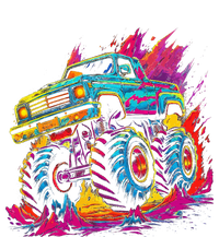 Retro Vintage Monster Truck Retro Sunset Monster Truck Toddler Sweatshirt