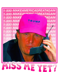 Miss Me Yet Donald Trump 2024 Holding Phone Call Pink Metallic Star Ornament